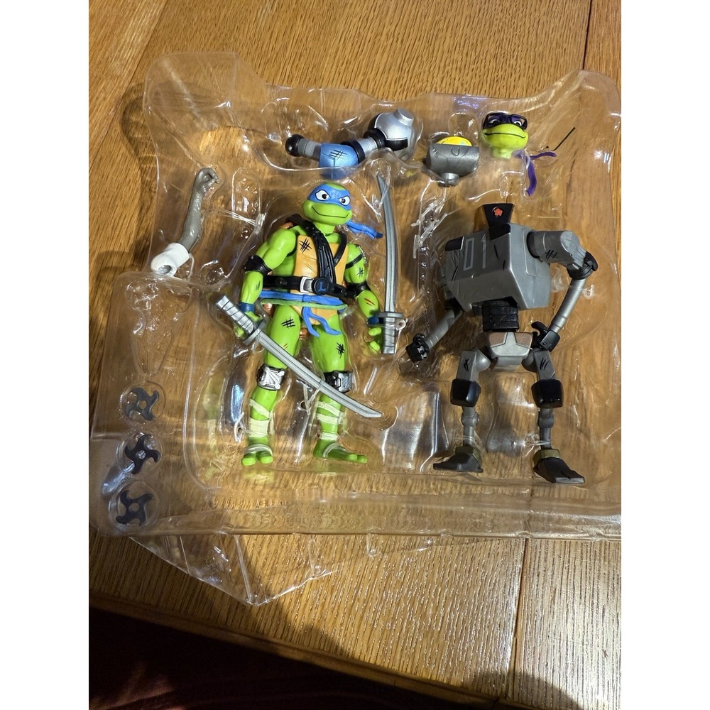 NECA TMNT Mirage Parts Lot Leonardo Robot Disguise Donatello‎ Head Weapons